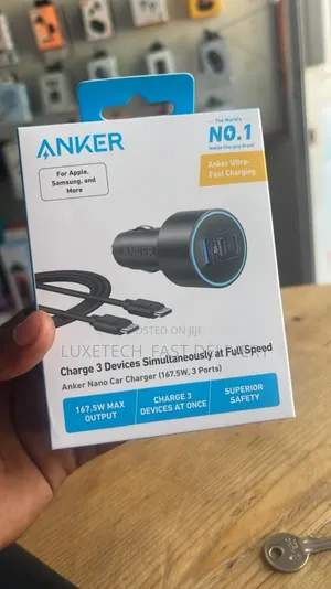 Anker Nano Car Charger (167.5w, 3 Ports)