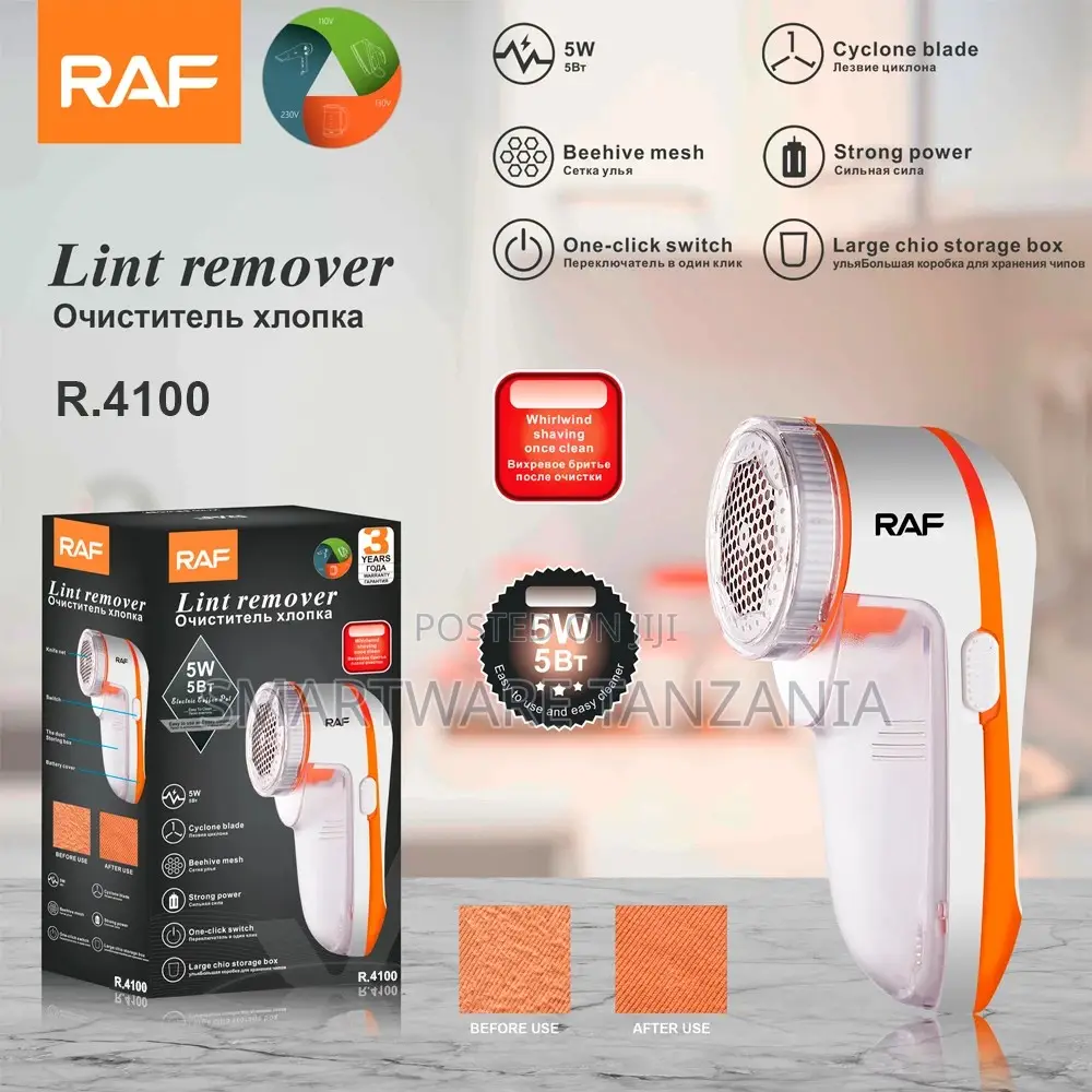 Raf R.4100 Lint Remover 5w Fabric Shaver Cyclone Rechargeable