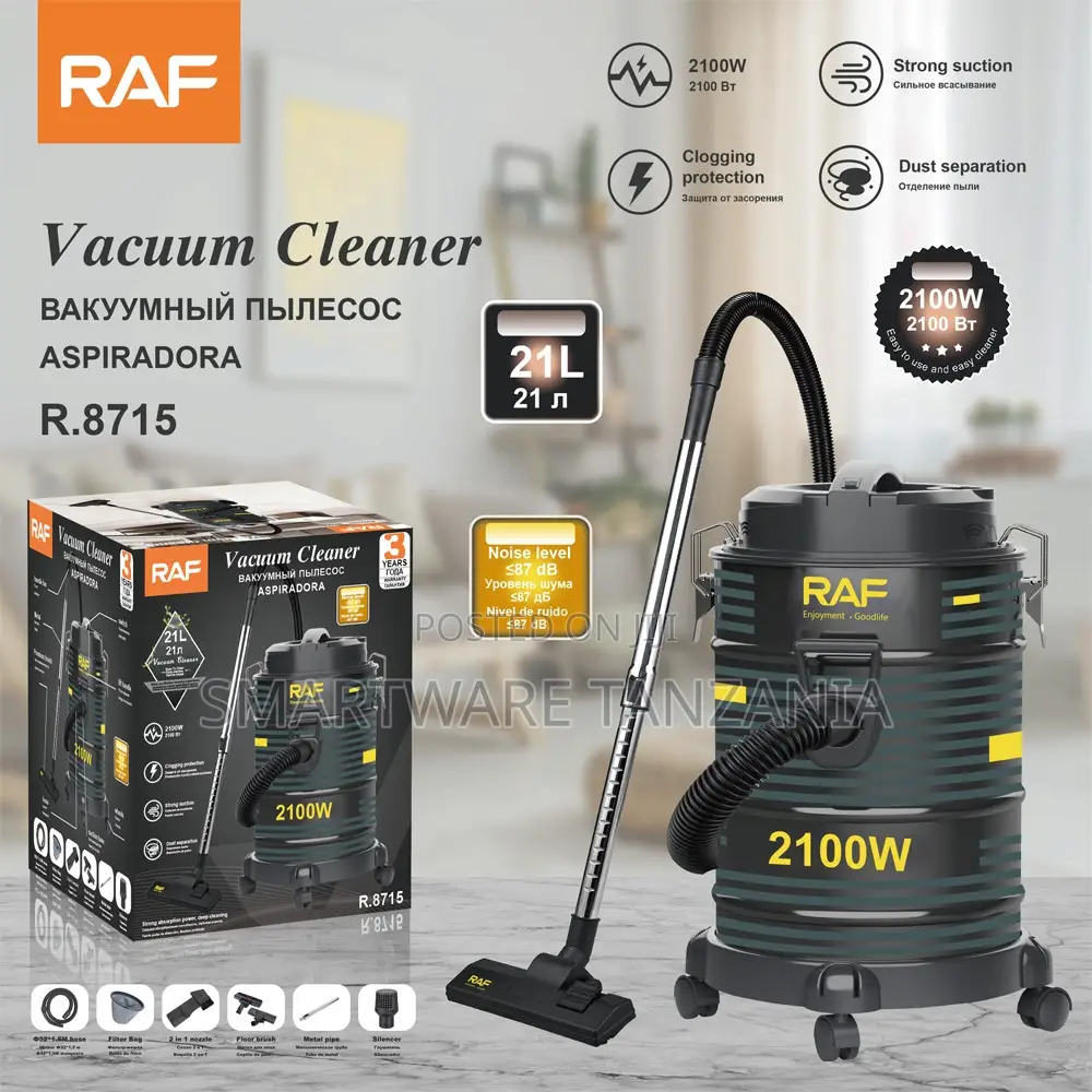 Raf R.8715 Vacuum 2100w 21l Strong Suction Dust Filter Quiet