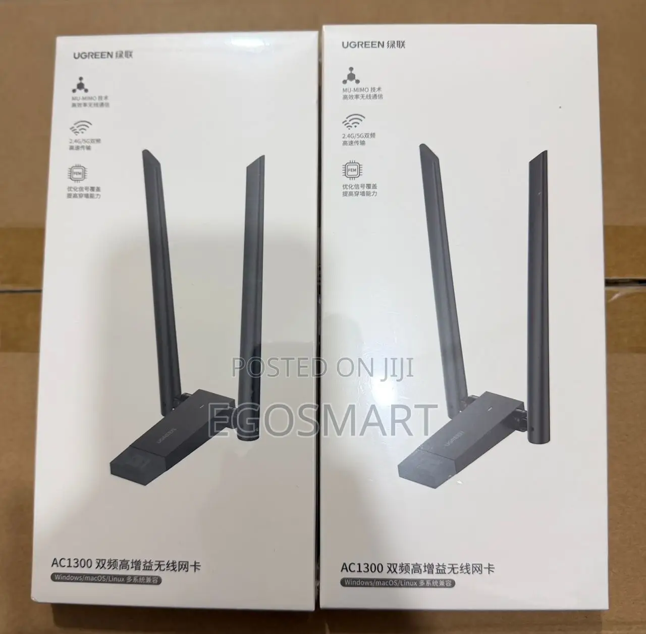 Ugreen Cm493 *Ac1300 Dual-Band High Gain Wireless Usb Adapter.