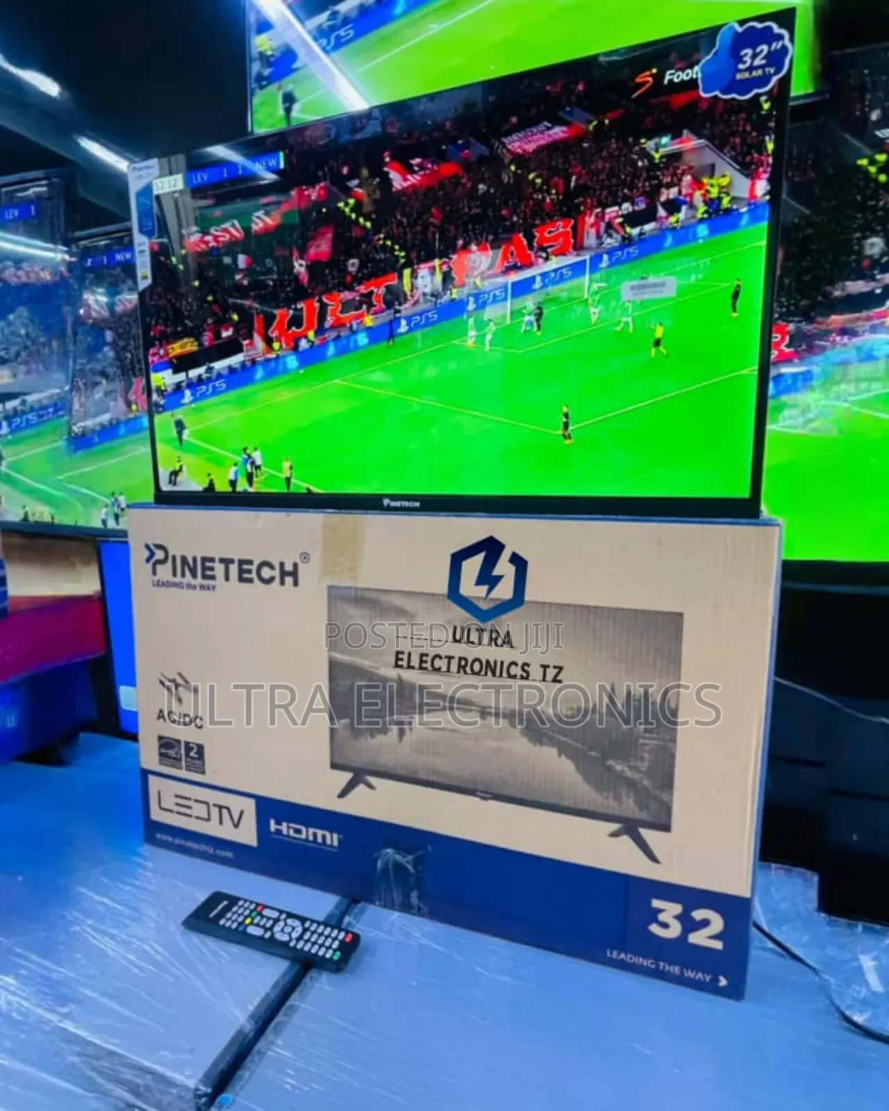 Pinetech Frameless Tv 32 Picha Angavu Ac/ Dc Inatumia Umeme Au Solar