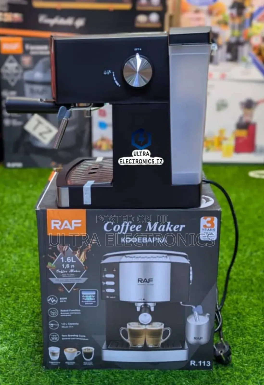 Raf Coffee Maker Stainless Steel Body 
* 1.6 Liters
* 850w
*