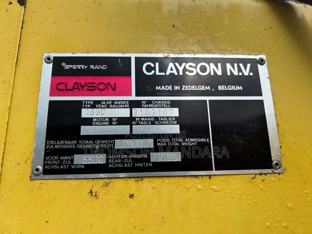 Ya Kuagiza Harvester New Holland Clayson 1530