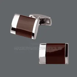 Silver and Brown Cufflink