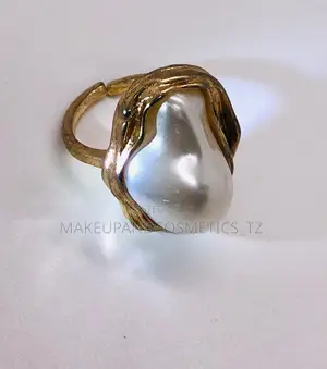 Gold-Plated Pearl Ring