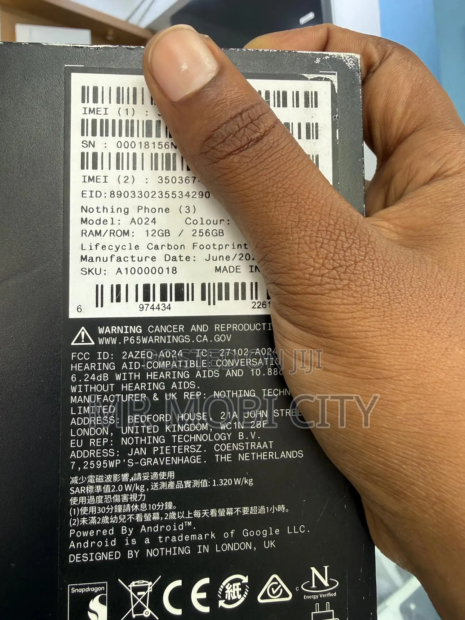 New Nothing Phone 3 256 GB Black
