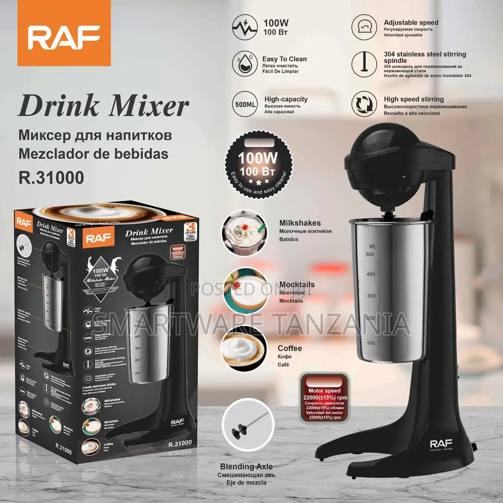 Raf R.31000 Drink Mixer 100w 500ml Steel Spindle 22000rpm Coffee