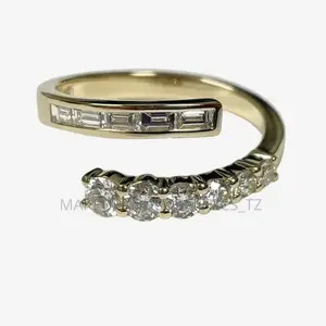 Gold Channel-Set Baguette Diamonds