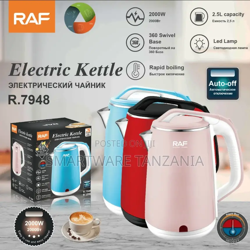 Product 1: Raf R.7948 Electric Kettle 2000w 2.5l Multi-Color