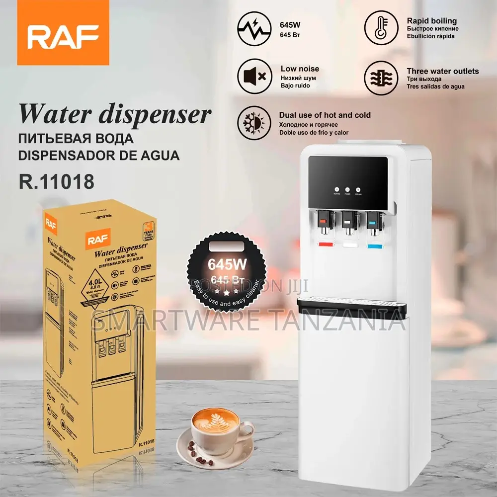 Raf R.11018 Water Dispenser 645w Hot Cold Room Temp 3 Taps White