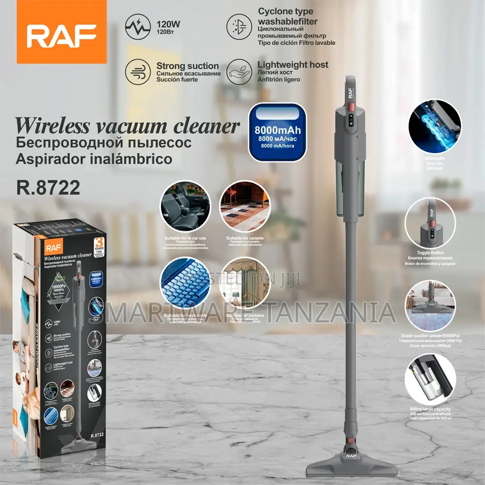 Raf R.8722 Wireless Vacuum Cleaner 120w 8000mah Cordless Handheld