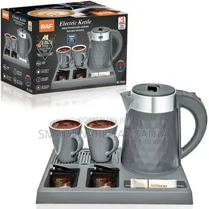 Raf R.7924 Kettle With Warmer 2l 1500w Coffee Station 2 Cups Gray