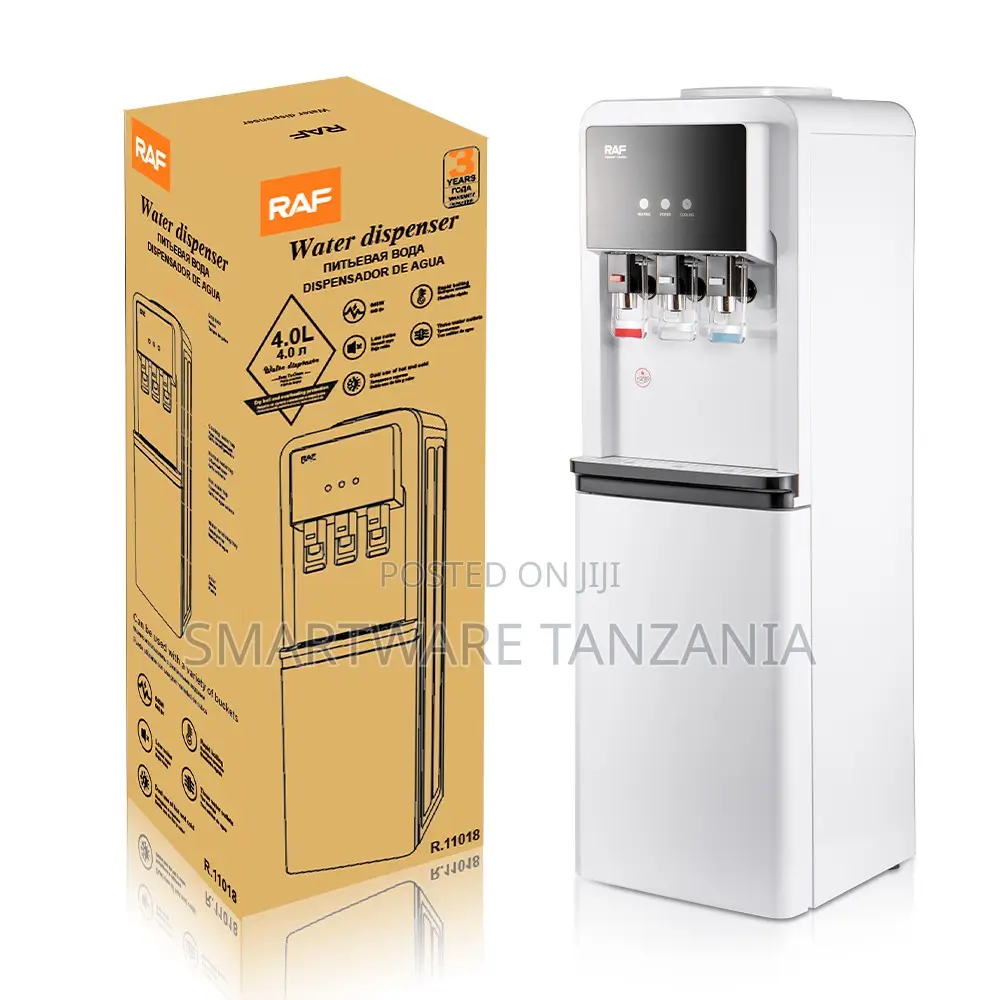 Raf R.11018 White Water Dispenser Hot Cold 3 Tap Standing Model 4l