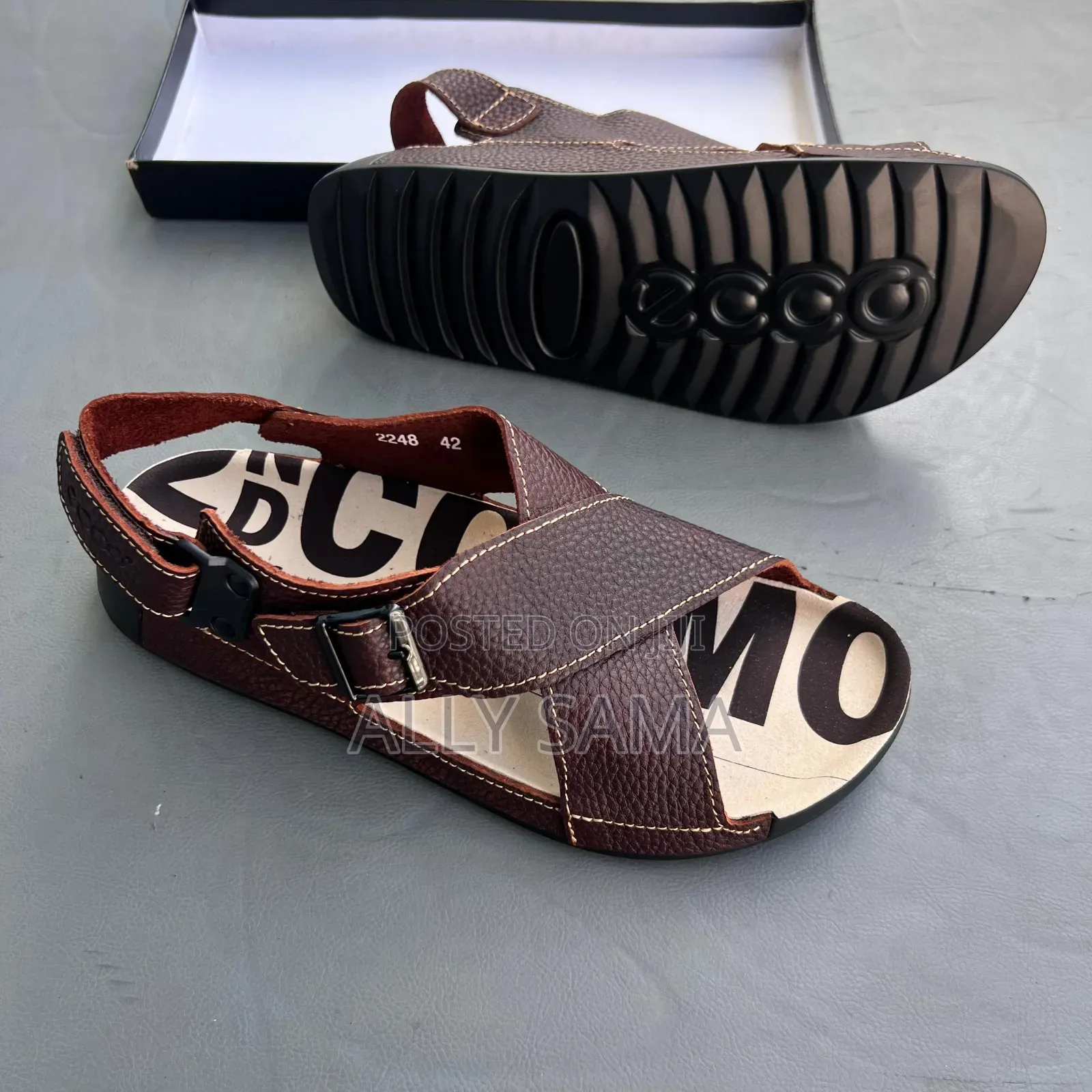 Men's Sandals Ecco Material Leather New Design