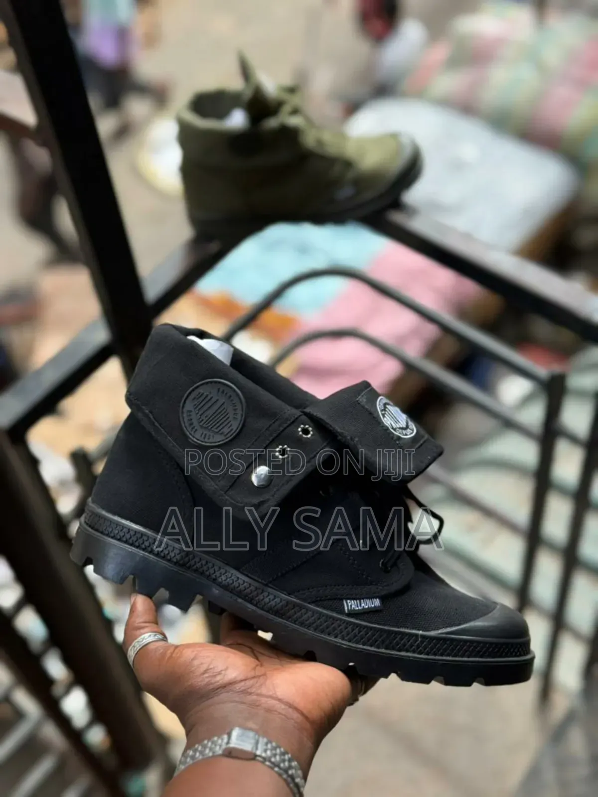 Army Boots Palladium Material Canvas Sole Rubber