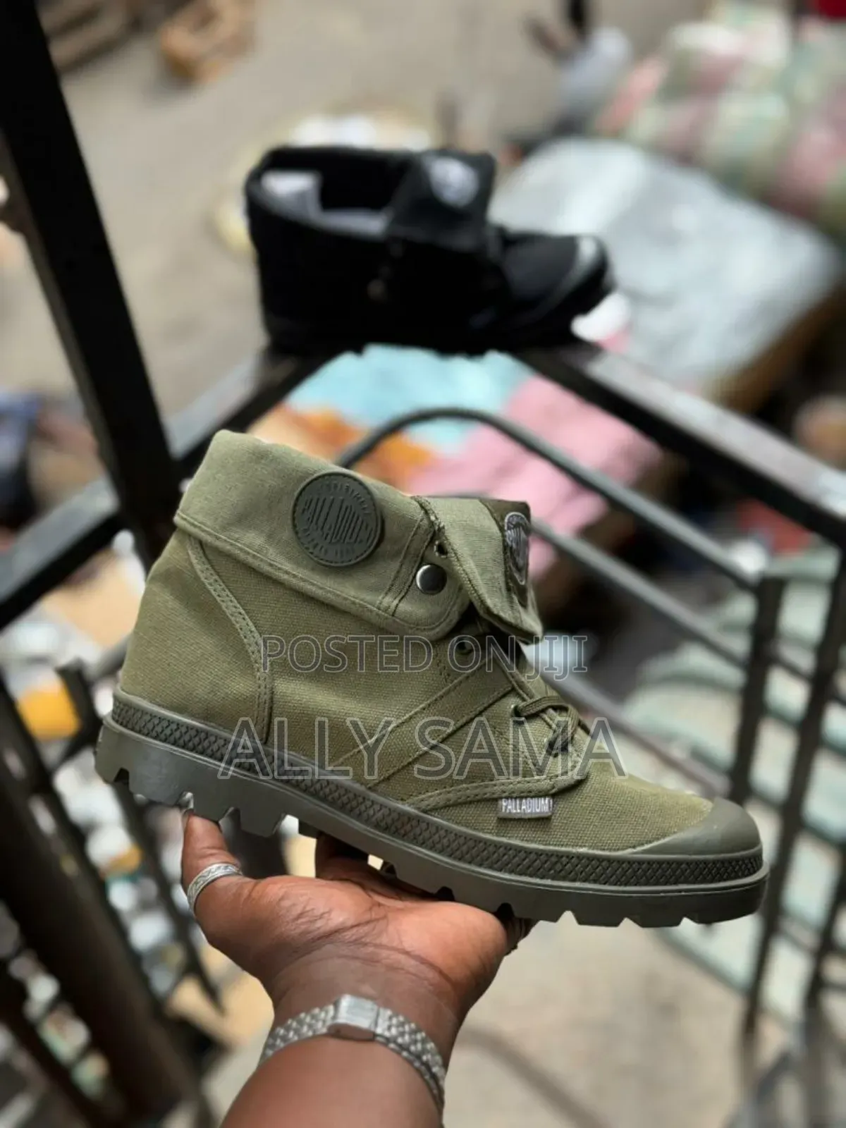 Army Boots Palladium Material Canvas Sole Rubber