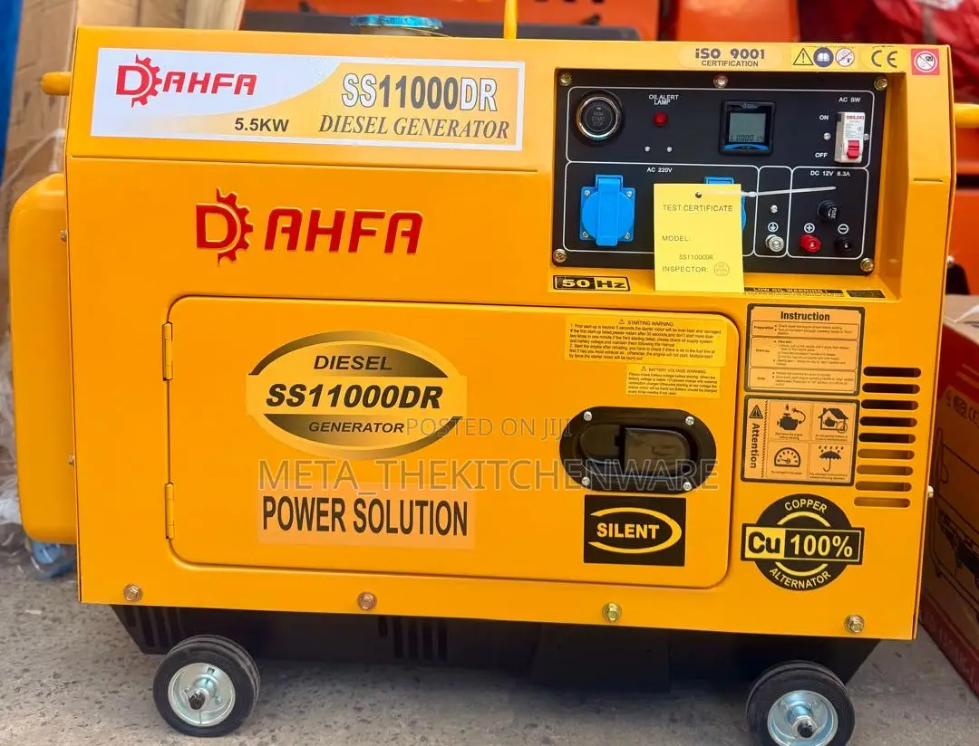 Dahfa Diesel Generator 5.5kw Push To Start With Remote Ss 11000dr