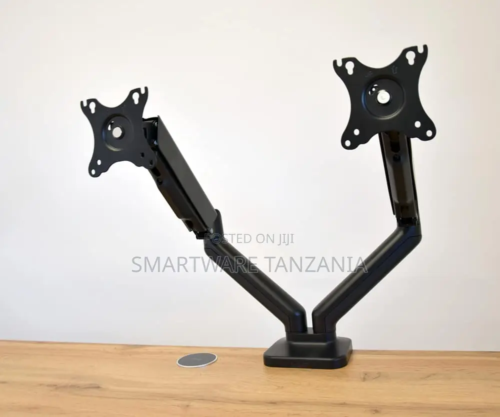 Dual Monitor Arm Mount Stand for Desk 17-32 Inch Adjustable Black