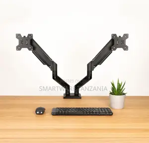 Ergonomic Dual Monitor Desk Mount Arm Stand Gas Spring 17-32 Inch