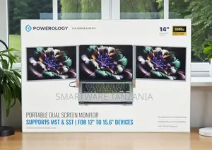 Powerology Portable Dual Screen Monitor 14 Inch 1080p Full Hd Usb