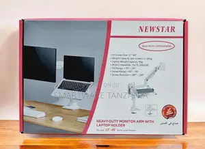 Newstar Heavy Duty Monitor Arm Laptop Holder 17-49 Inch White