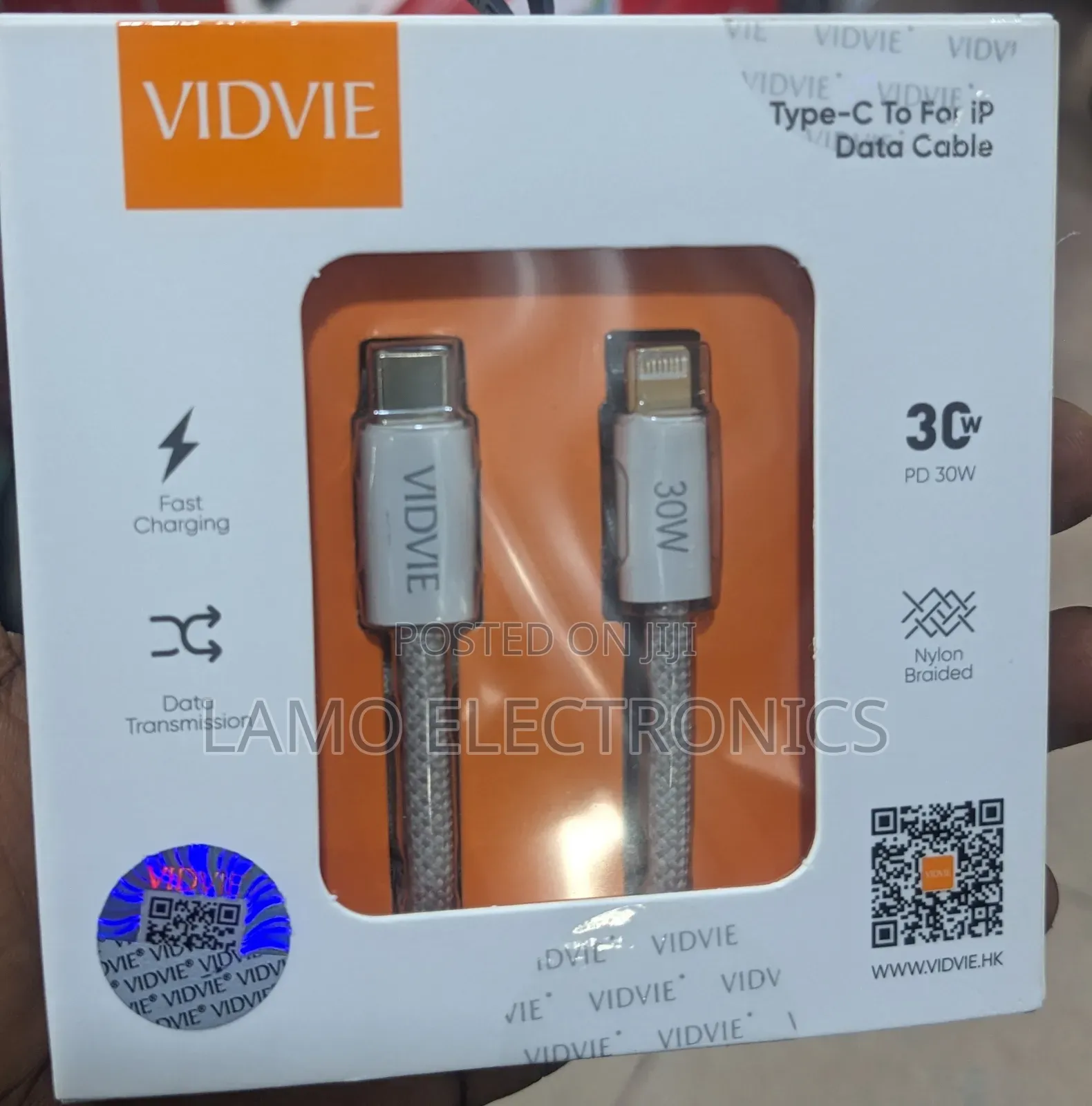 Vidvie Cb4011c I-2 30w Type-C to Lighting Data Cable