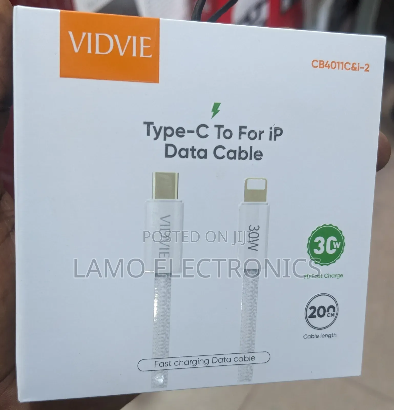 Vidvie Cb4011c I-2 30w Type-C to Lighting Data Cable