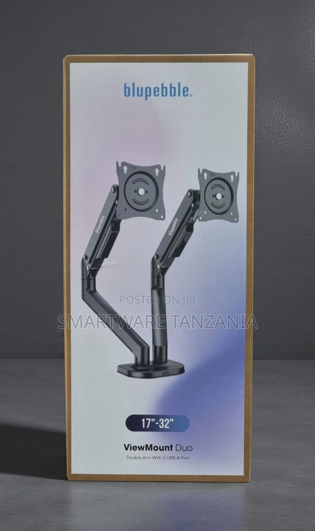 Blupebble Viewmount Duo Dual Monitor Arm 17-32 Inch With Usb Ports