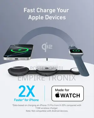 Anker Maggo Wireless Charging Station (3-in-1 Foldable Pad)