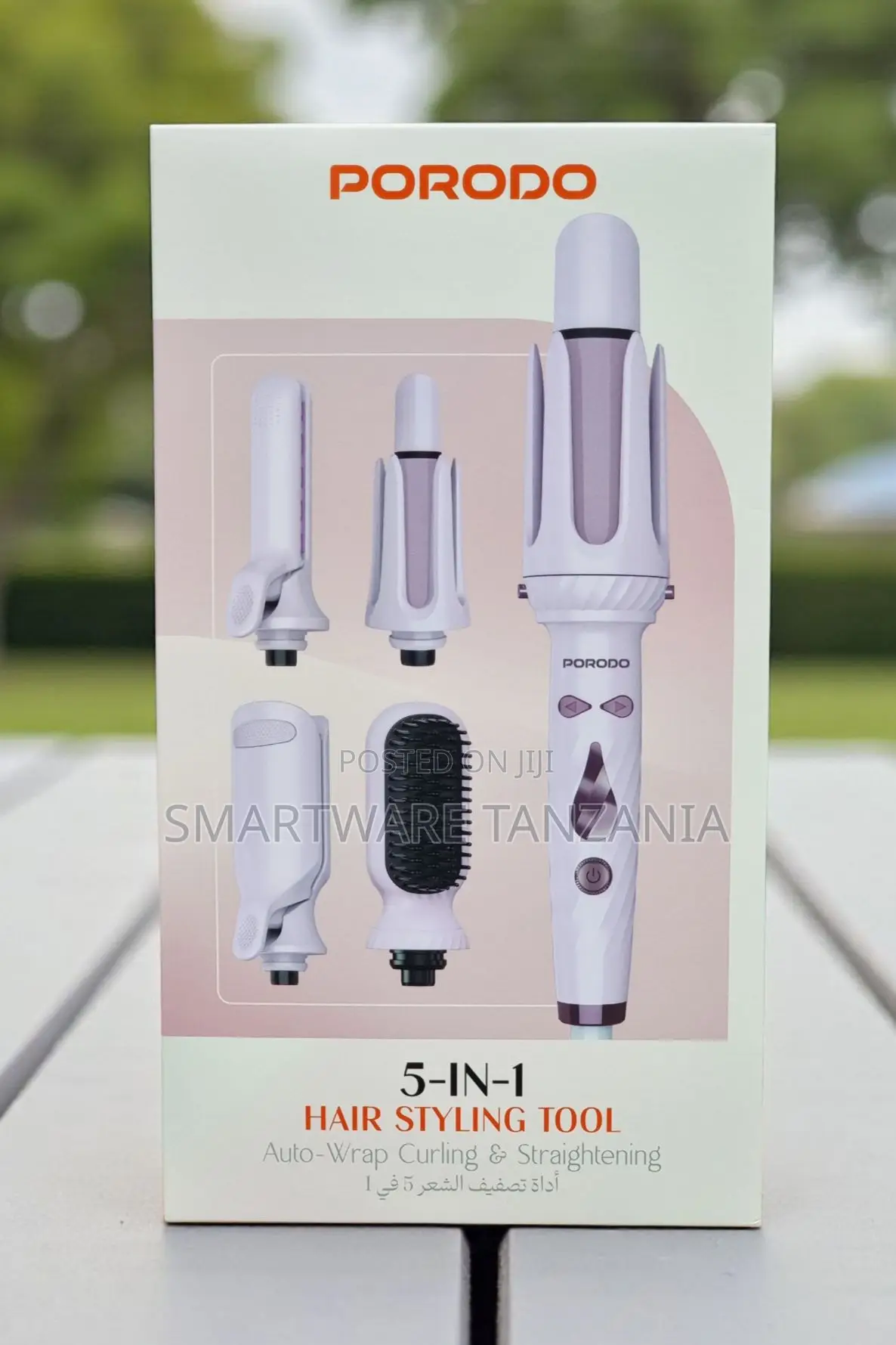 Porodo 5-in-1 Hair Styling Tool Auto Wrap Curling Straightening