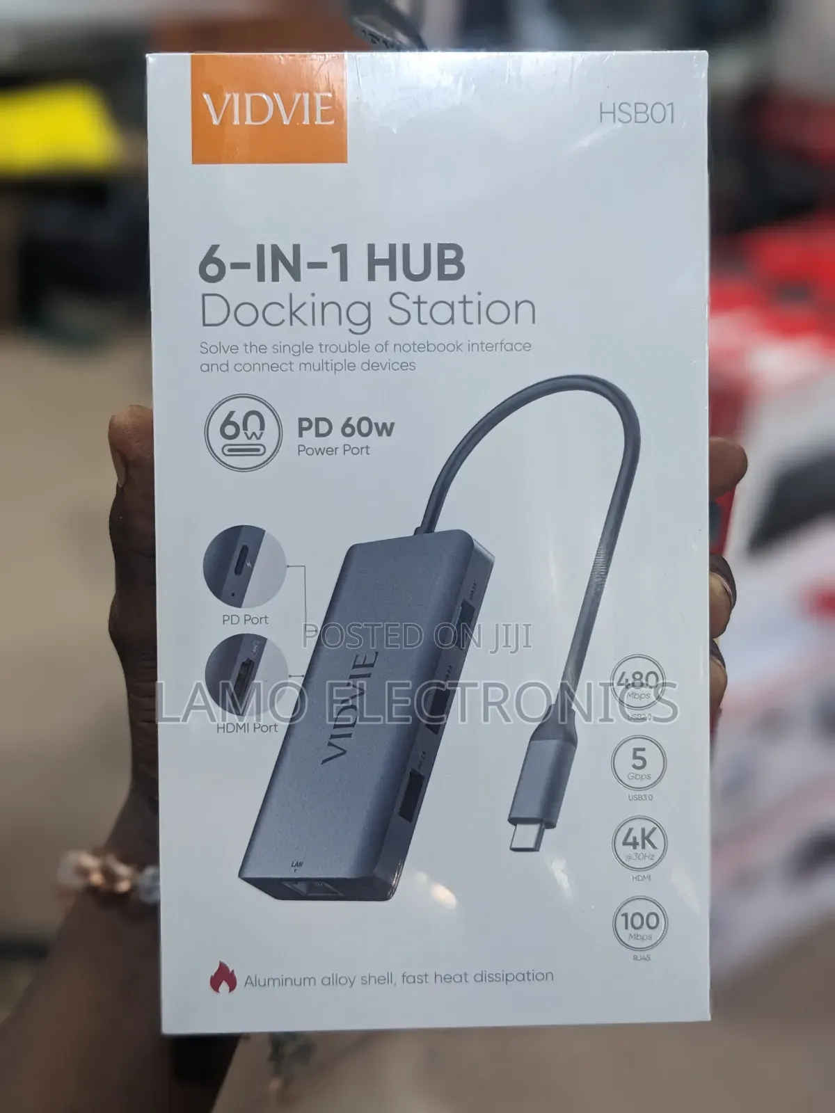 Vidvie Hsb01 6 in 1 Type-C Docking Station