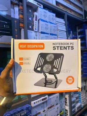 Adjustable Laptop Cooling Stand With Dual Fans for Heat Dissipation