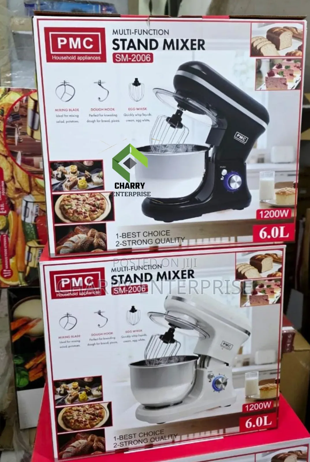 PMC Sm2006 Multifunction Stand Mixer 6l Strong Quality 1200w 3 Beaters