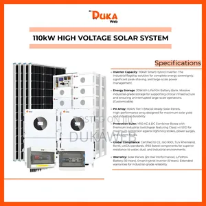 110kw High Voltage Solar System With 209kwh Battery