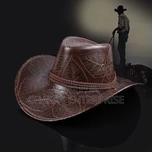 Classic Cow Boy Hat Unisex Durable Leather Hat Kofia Nzuri