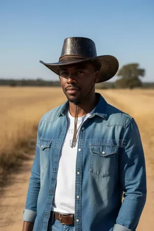 Classic Cow Boy Hat Unisex Durable Leather Hat Kofia Nzuri