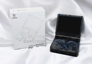 Anbernic Rg35xxsp Foldable Gaming Console Blue Transparent Retro