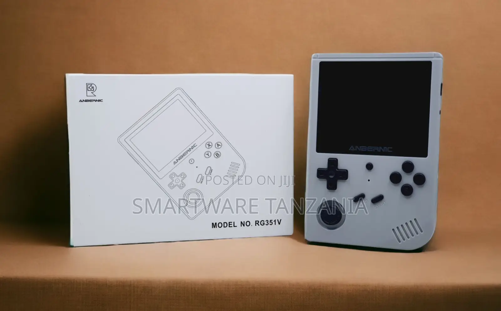 Anbernic Rg351v Portable Gaming Console Transparent Gray Vertical