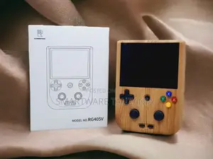 Anbernic Rg405v Retro Gaming Console Wood Grain Colorful Buttons