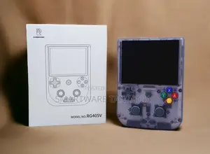 Anbernic Rg405v Gaming Console Transparent Purple Dual Analog