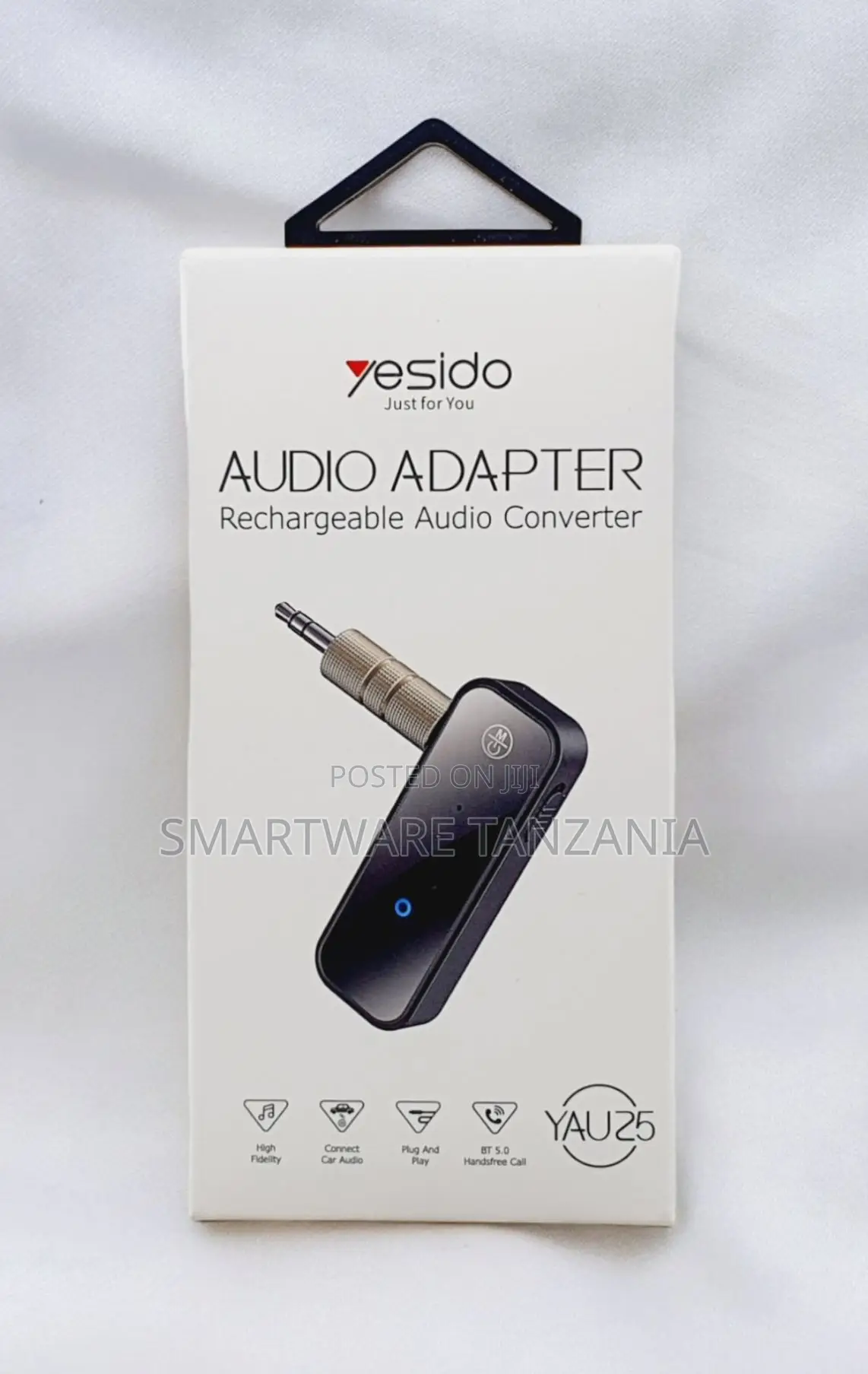 Yesido Audio Adapter Yau25 Rechargeable Bluetooth Converter Black
