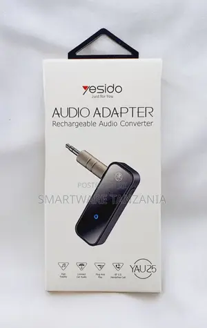 Yesido Audio Adapter Yau25 Rechargeable Bluetooth Converter Black