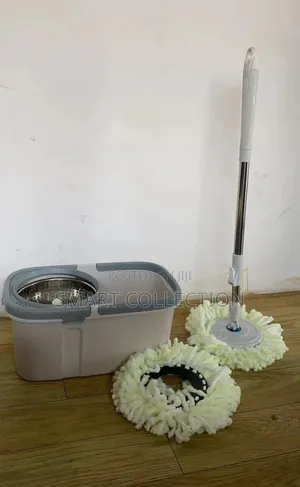 Rotary Mop and Bucket W/ Stainless Steel Rotater