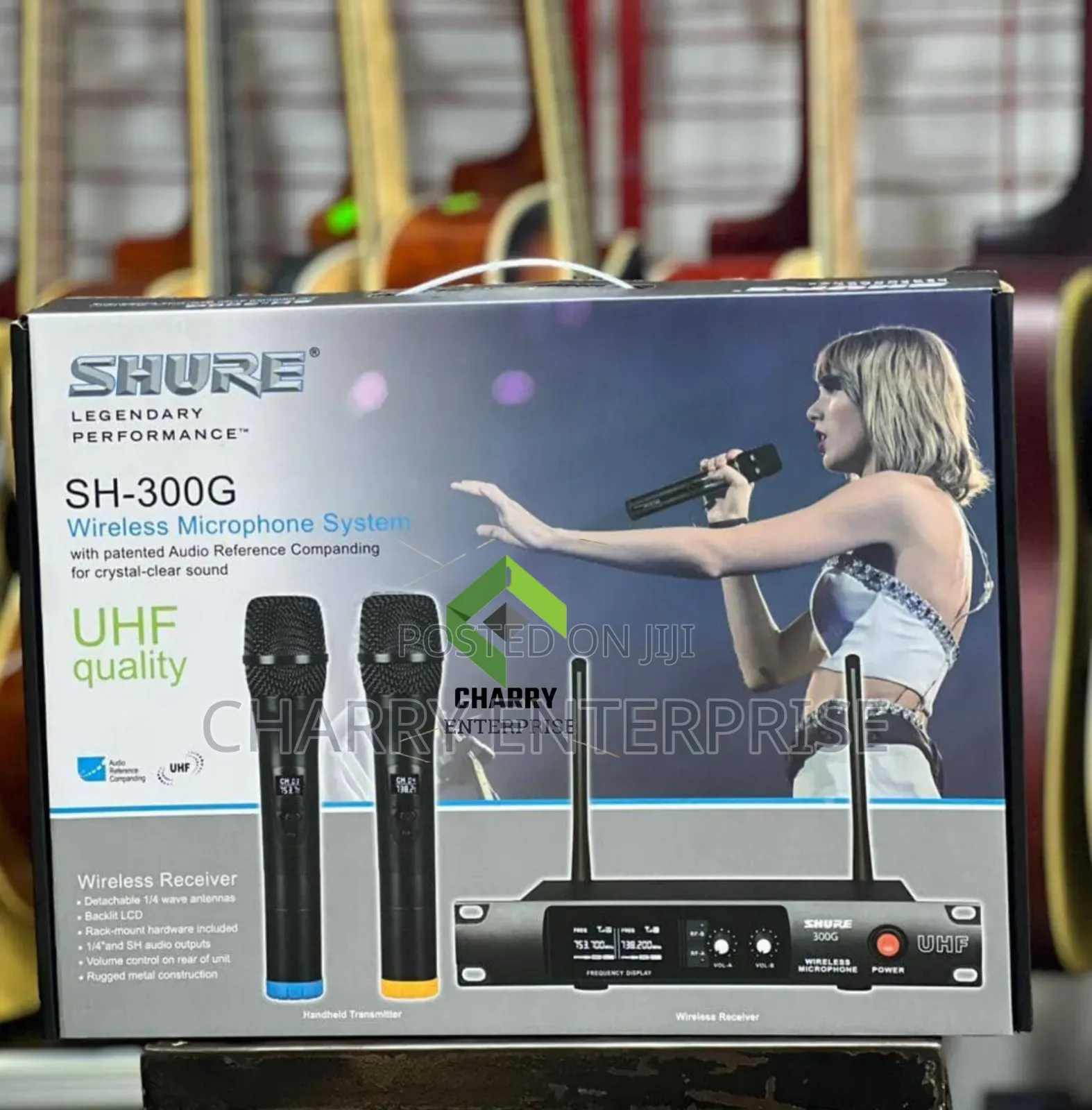 Shure Sh-300g Professional Wireless Microphone Uhf System Clear Sound