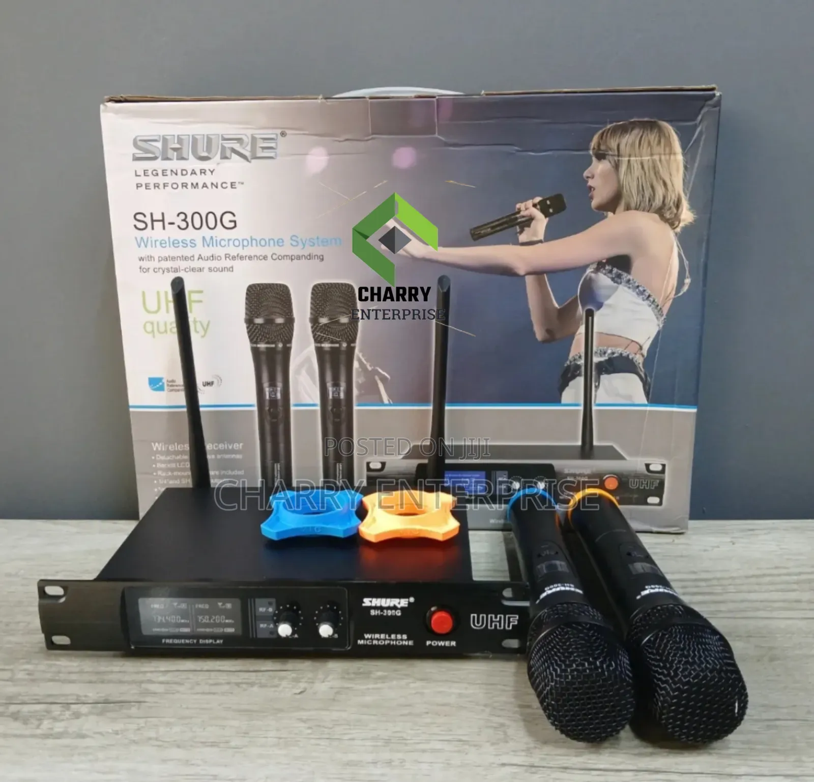 Shure Sh-300g Professional Wireless Microphone Uhf System Clear Sound