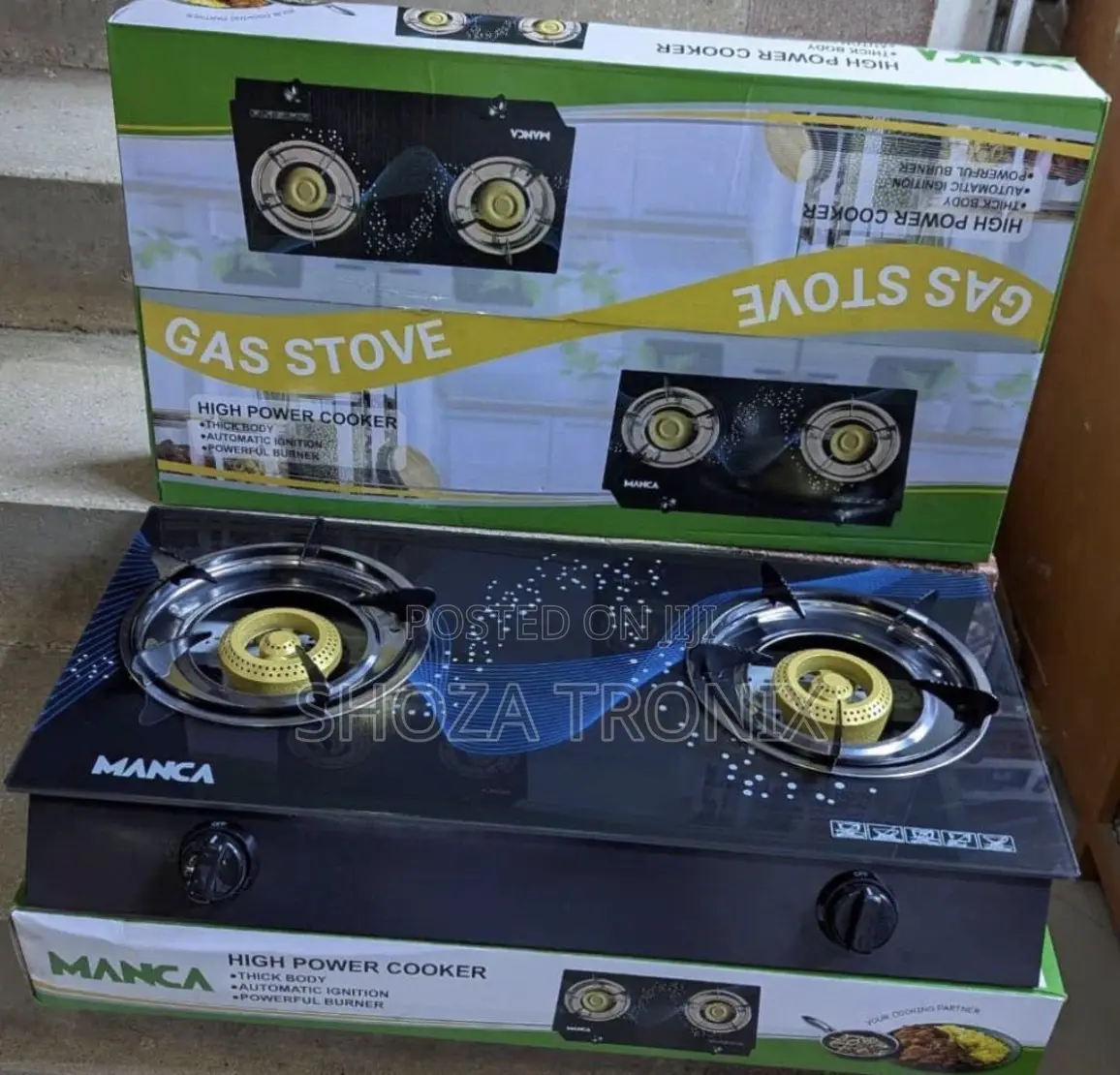 Manca Gas Cooker Jiko La Gas 2plates Kioo
