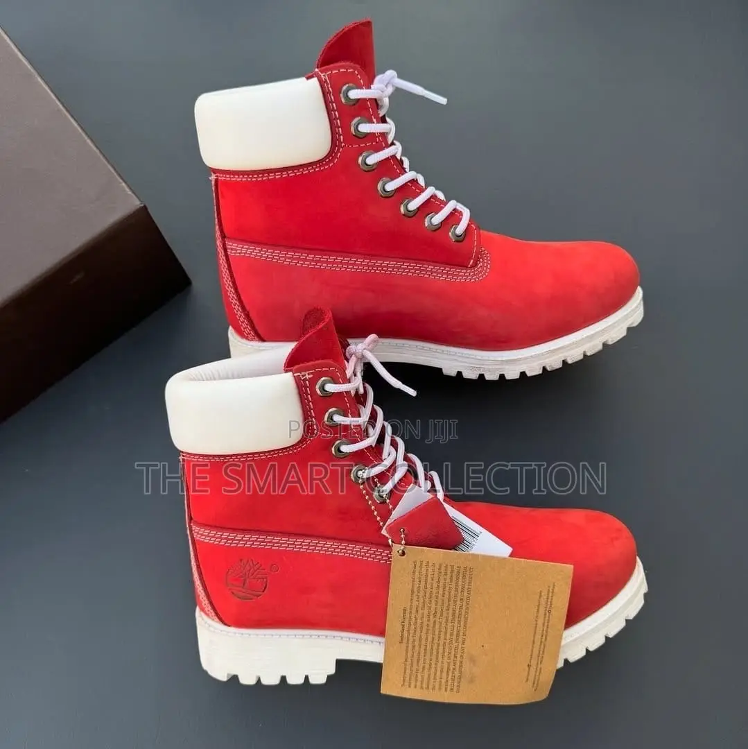Timberland Blue and Red Boots