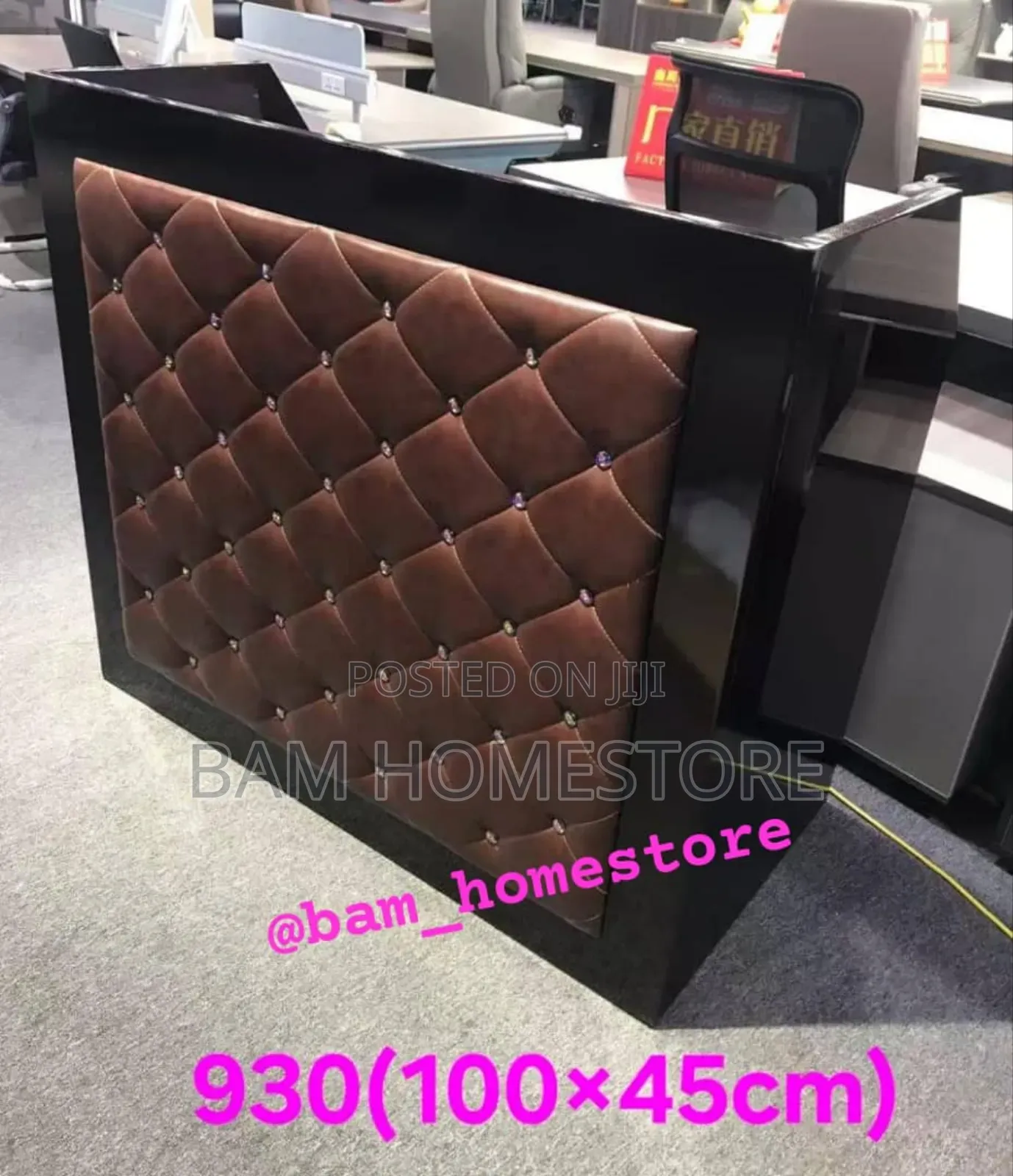 Modern Luxury Leather Tufted Counter - Kaunta Ya Kisasa Ya Reception