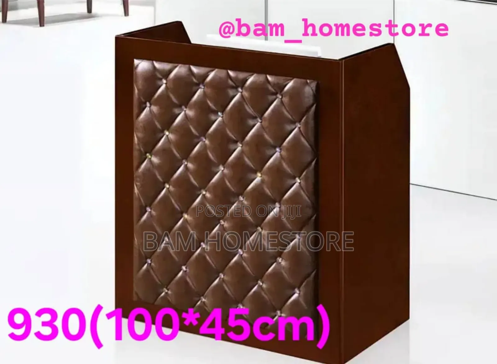 Modern Luxury Leather Tufted Counter - Kaunta Ya Kisasa Ya Reception