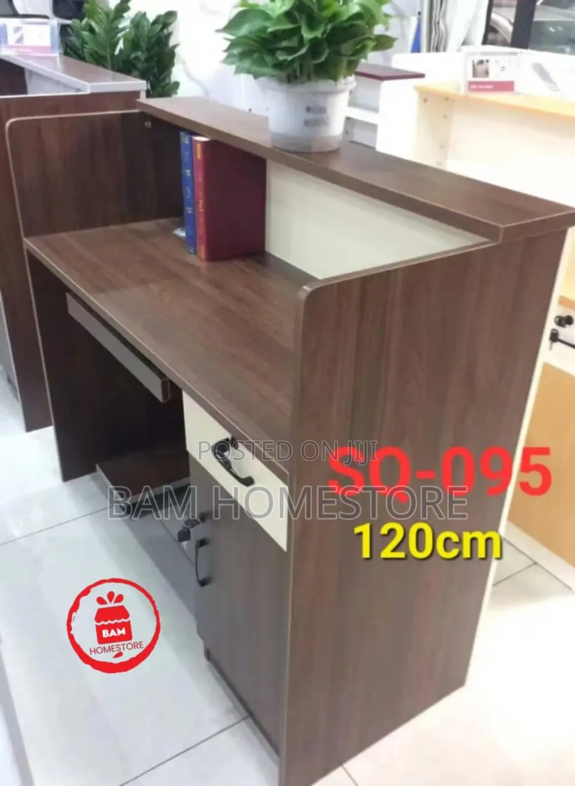 Modern Luxury Office Reception Counter Table - 120cm